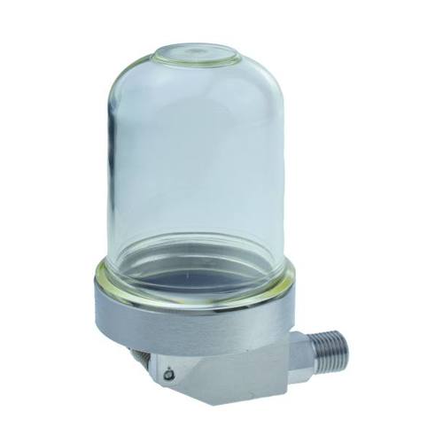 Constant Level Oiler - OilWatch Vasen Durchmesser 52 mm, G 1/4" Inhalt 120 ccm, Behälter aus Kunststoff PA6T Körper aus Stahl verzinkt