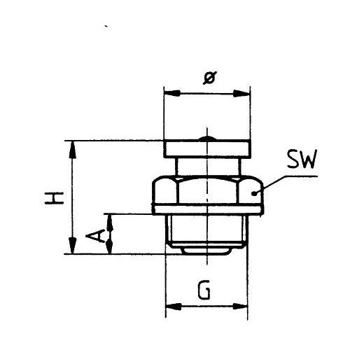 Flachschmiernippel M1 G 1/8, 16 mm Kopf, SW 17, DIN 3404, Form A