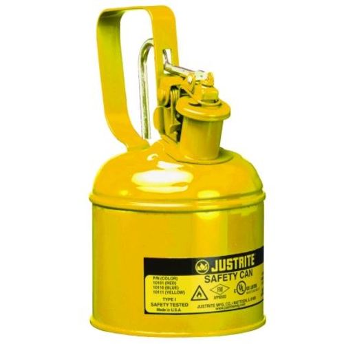 Justrite® Sicherheitskanne mit TRIGGER-Griff, gelb lackiert Inhalt 0,5 Liter