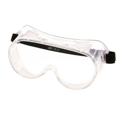 Vollsichtbrille, direkte Belüftung durch Perforation, gut über Korrekturbrille tragbar