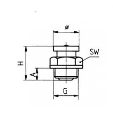Flachschmiernippel M22 G 1/2", niedrige Form 22 mm Kopf, SW 22, DIN 3404, Form A, Stahl verzinkt