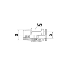 Gerade Steckverschraubung Push-In D4-1/8" BSP-SW11