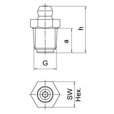 Hochdruck Einlassventil 1/8" NPT, geprüft bei 700 bar SW 11, DIN 71412, Form A, Stahl