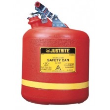 Justrite® Sicherheitsbehälter aus HDPE, rot, Inhalt 19 Liter