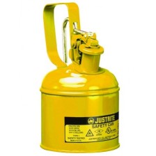 Justrite® Sicherheitskanne mit TRIGGER-Griff, gelb lackiert Inhalt 0,5 Liter
