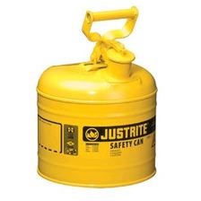 Justrite® Sicherheitskanne mit SWING-Griff, gelb lackiert, Inhalt 7,5 L