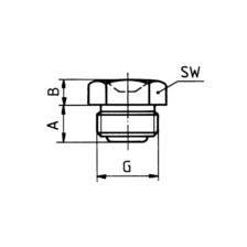Trichter Schmiernippel D1 G 1/4 " , SW 14, DIN 3405, Form A, V2A Edelstahl