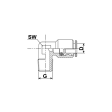Winkel Steckverschraubung Push-In D4-M10x1,0-SW10, starr